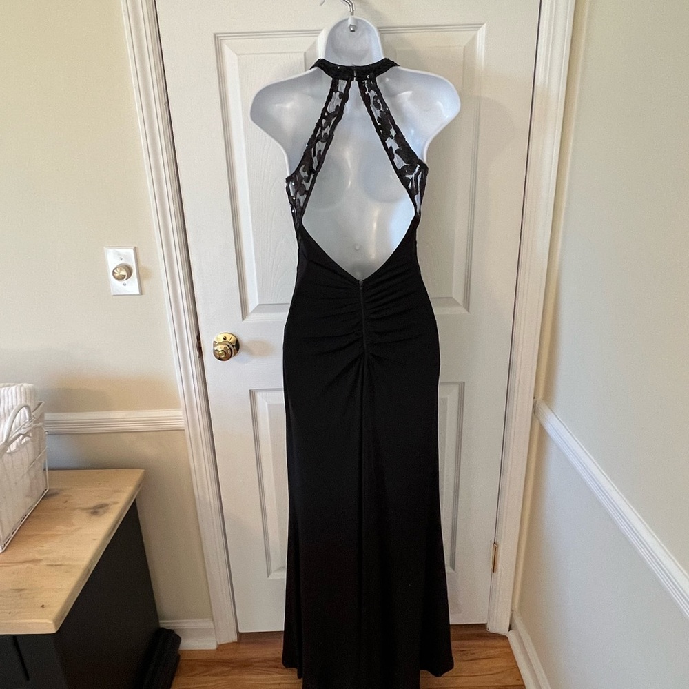 Sequin Hearts Black & Sequin Gown
